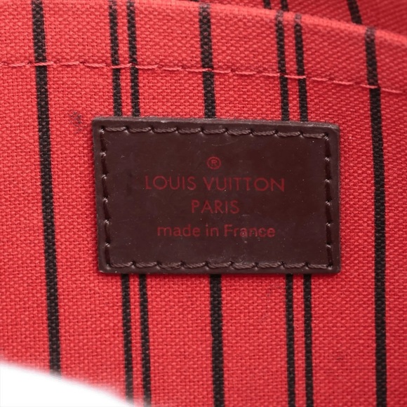 Authentic Louis Vuitton Neverfull MM damier ebene pouch red cherry lining - Picture 5 of 8